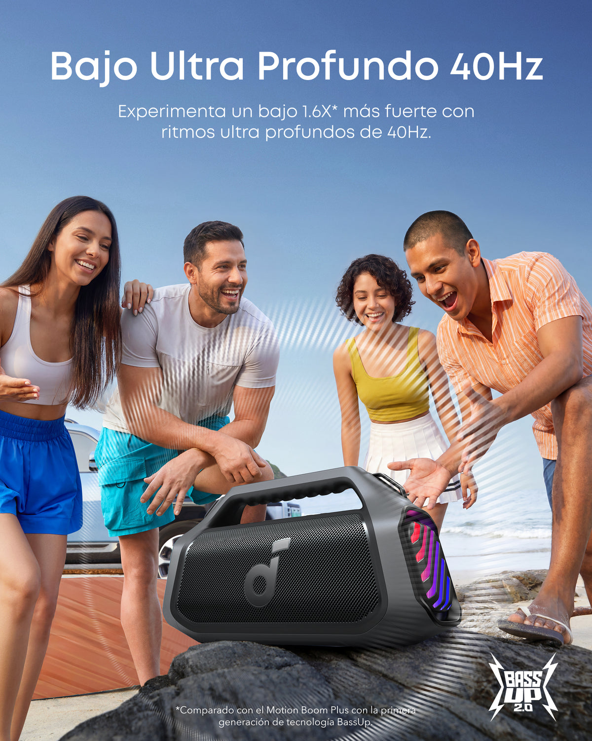 soundcore by Anker Boom 2 Plus Potente altavoz Bluetooth para exteriores con graves potentes