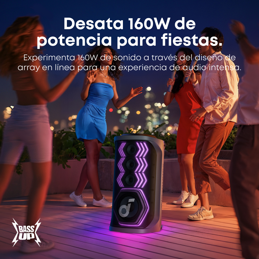 soundcore Rave 3s Altavoz para fiestas de karaoke con IA y sonido de 200 W