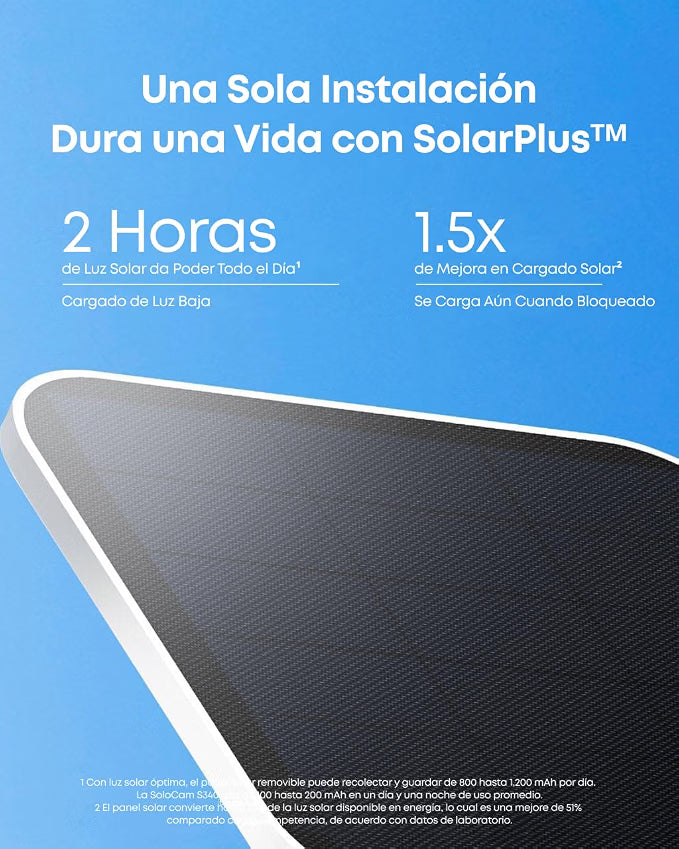 eufy SoloCam S340, Cámara de Seguridad Exterior Doble Lente 3K